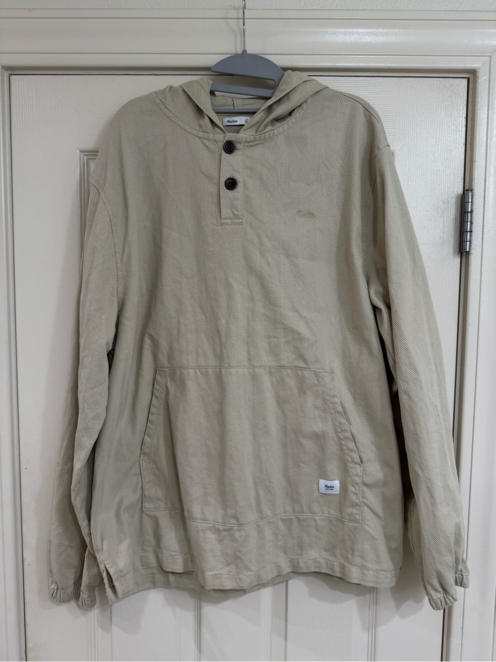 Katin Baja Pullover Hoodie Herringbone Sand L